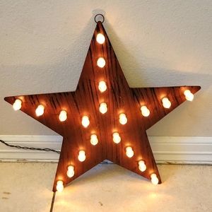 Star wall decor with lights